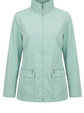 Women's Mint Utility Jacket with Zip-Flap Pockets